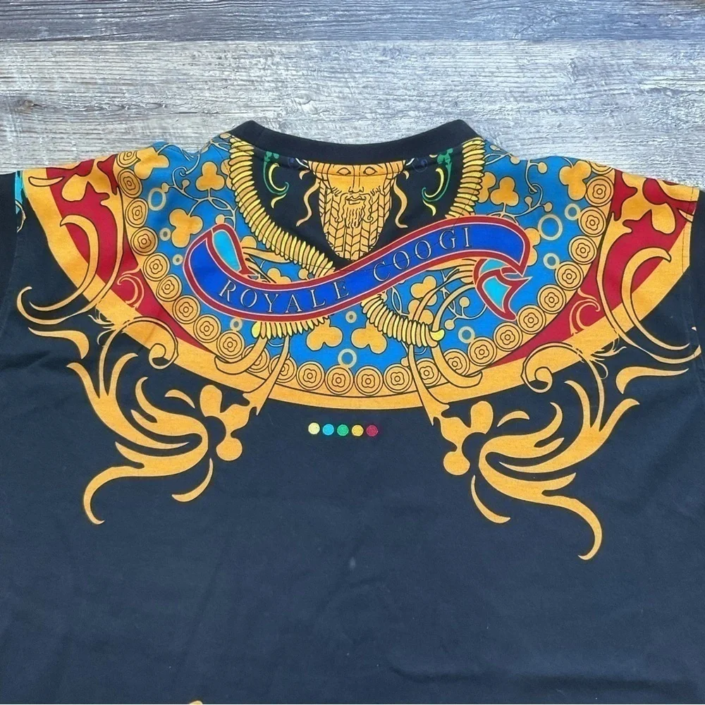 COOGI/Royal COOGI Black and Multicolor Dashiki Style Tee XXXL T27 - Picture 11 of 13